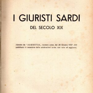 sardinian jurists of the 19th century / francesco loddo canepa