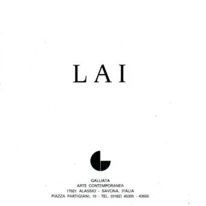 gian pietro menzani e maria lai hanno il piacere di invitarla ... all'inaugurazione della personale di maria lai : 15 marzo 12 aprile 1981 / [testo di luigi paolo finizio]