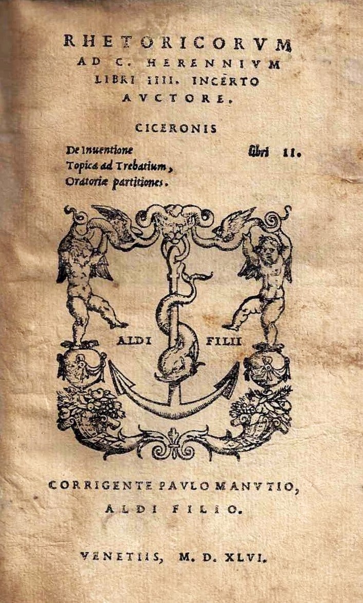 imgi_2_1546_retoricorum rhetoricorvm ad c. herennivm libri iiii. incerto avctore. ciceronis. de inuentione libri ii. topica ad trebarium, oratoriae partitiones.
