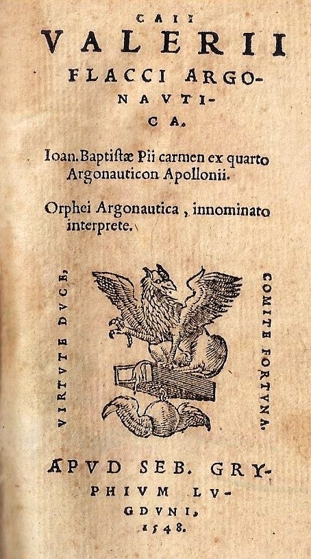 imgi_2_1548_caii caii valerii flacci argonavtica. ioan. baptistae pii carmen ex quarto argonauticon apollonii. orphei argonautica, innominato interprete.