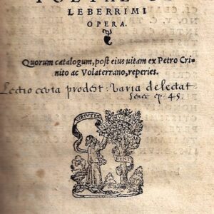 cl. clavdiani poetae celeberrimi opera. quorum catalogum, post eius vitam ex petro crinito ac volaterrano, reperies.