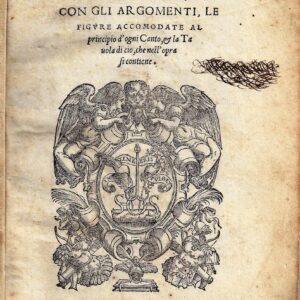 orlando innamorato del signor matteo maria boiardo conte di scandiano, insieme co i tre libri di nicolo de gli agostini, nuouamente riformato per m. lodouico dominichi, con gli argomenti, le figure di nuouo accomodate al principio d'ogni canto, & la t