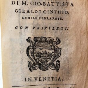 cleopatra. tragedia di m. gio. battista giraldi cinthio, nobile ferrarese.