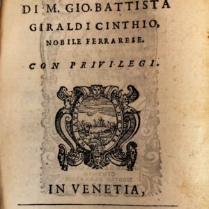 didone tragedia di m. gio. battista giraldi cinthio, nobile ferrarese.