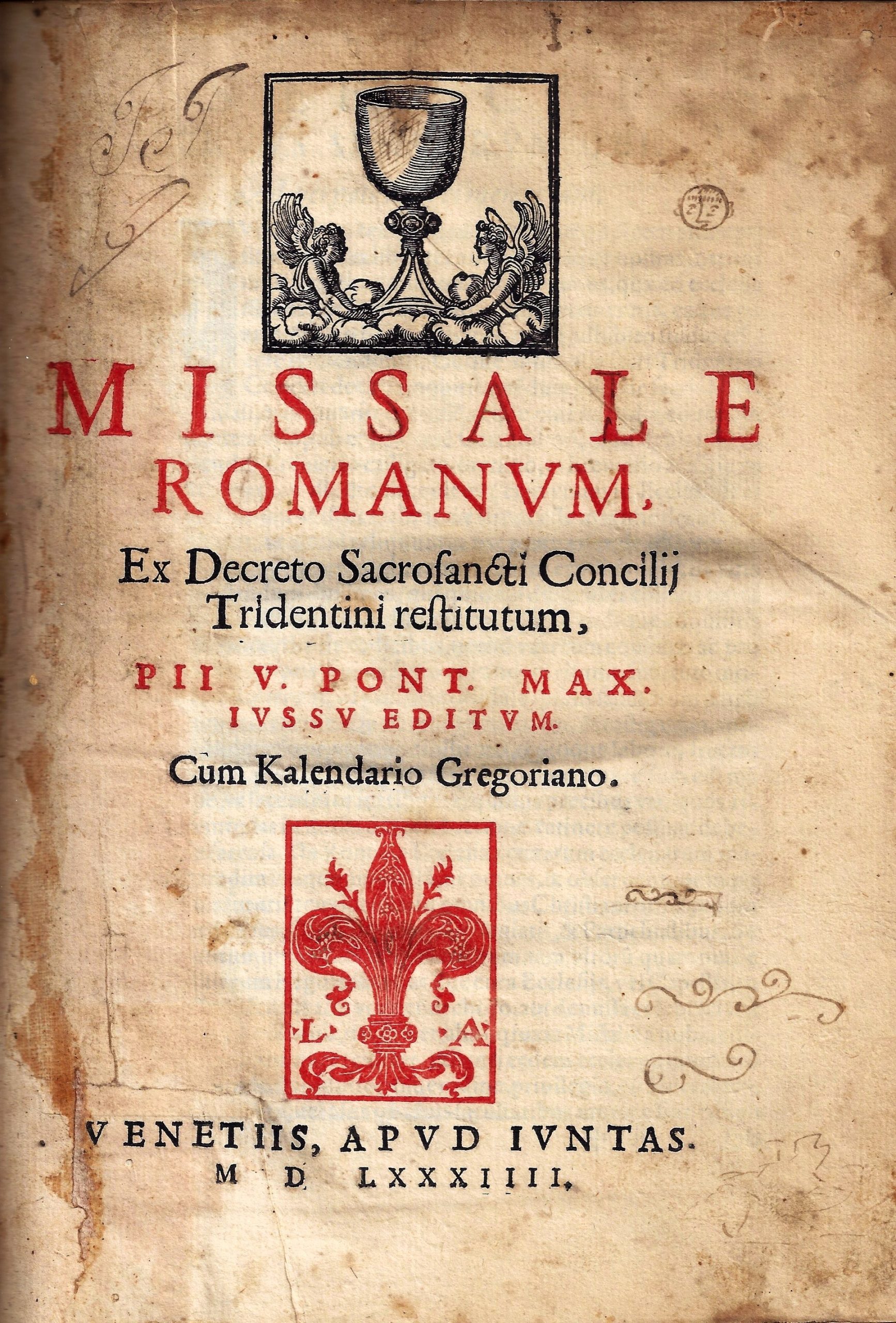 imgi_2_1584_missale missale romanum, ex decreto sacrosancti concilij tridentini restitutum. pii v. pont. max. issu editum cum kalendario gregoriano.