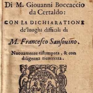 ameto comedia delle ninfe fiorentine, di m. giouanni boccaccio da certaldo: con la dichiaratione de' luoghi difficili di m. francesco sansouino. nuovamente ristampata , & con diligenza ricorretta.