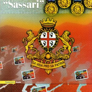 folder filatelico della brigata sassari. cat. n. 99