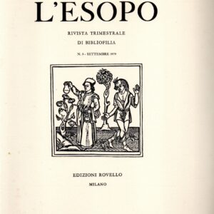 l'esopo: quarterly magazine of bibliophilia: n. 3 september 1979