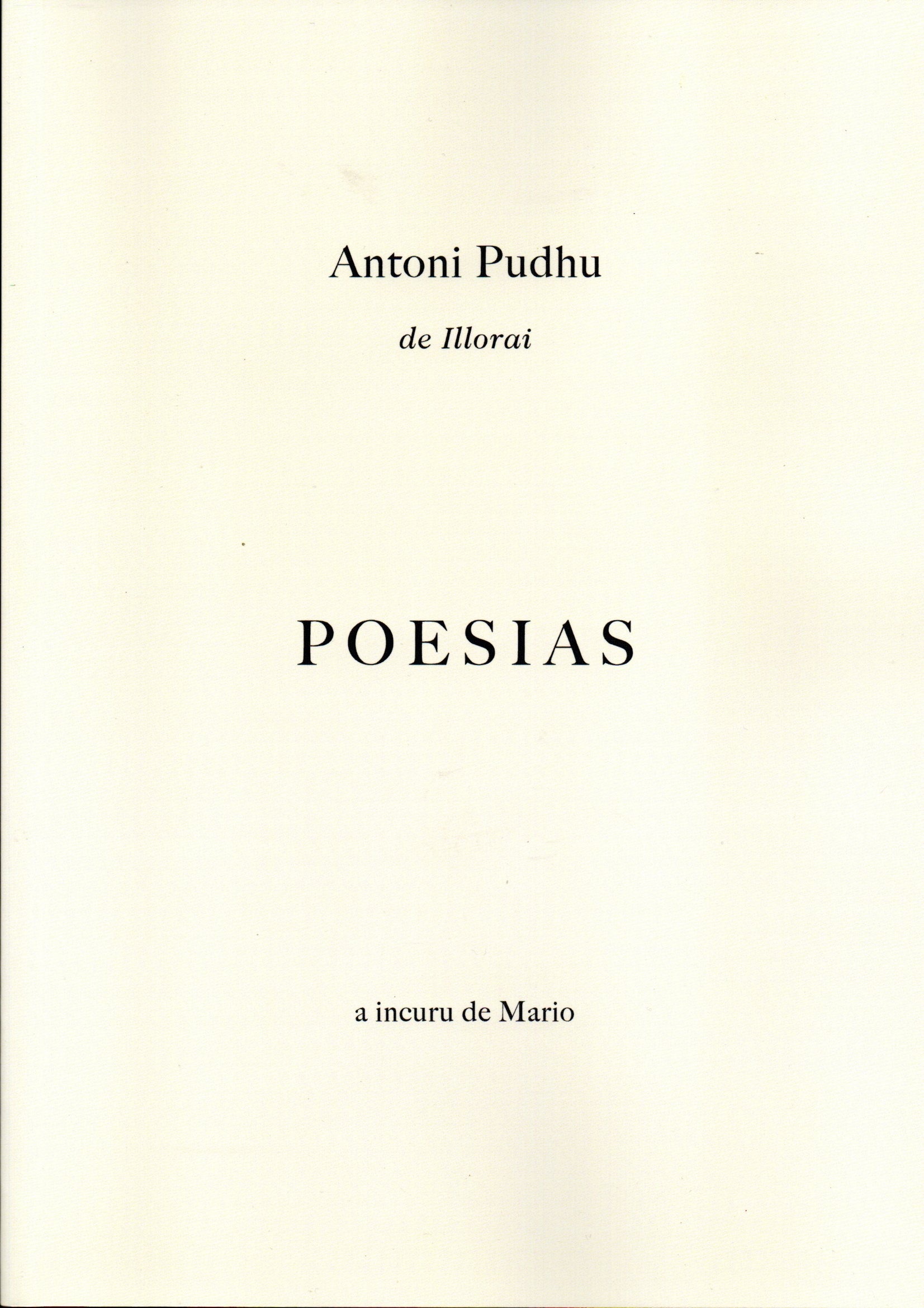 poems / antoni pudhu de illorai: incuru de mario